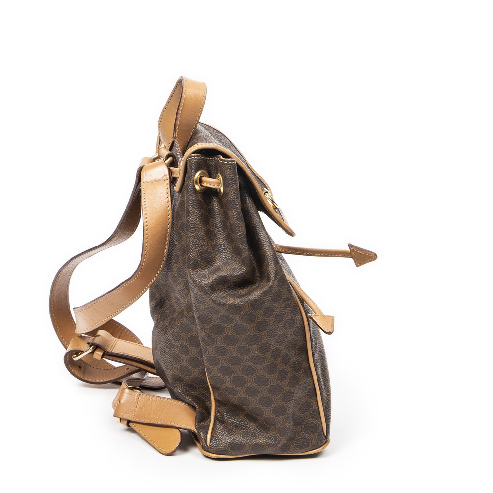 Celine Drawstring Flap Backpack - Picture 4 of 10